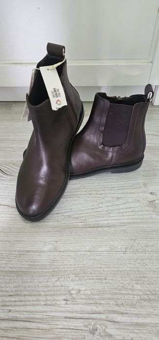 Zara кожа 34рр новая обувь ботинки