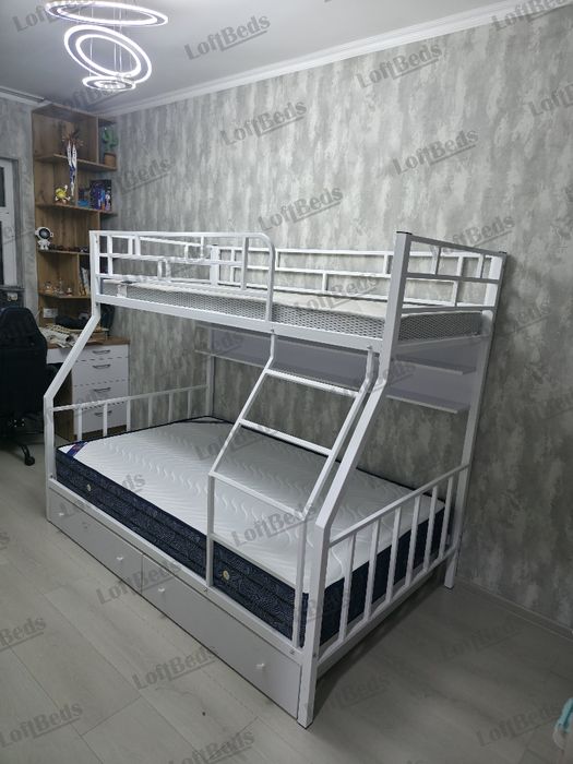 Детская Кровать Двухъярусная ВЕРОНА, матрас, bolalar va kattalar uchun