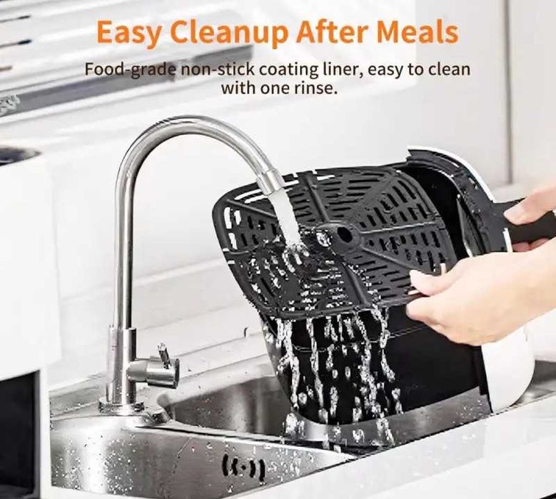 Friteuza dubla ADM – 2 cosuri, 8 Litri, 2000W, 10 programe, produs nou