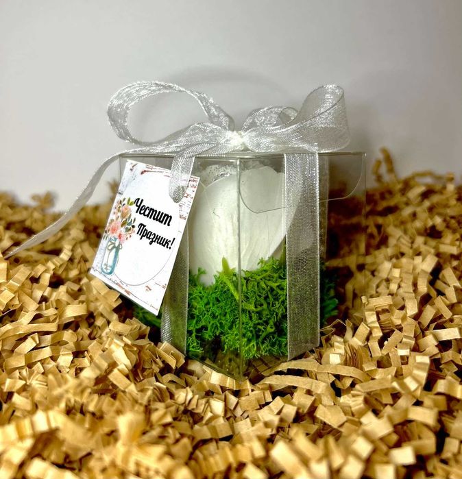 Сапунена роза със скандинавски мъх