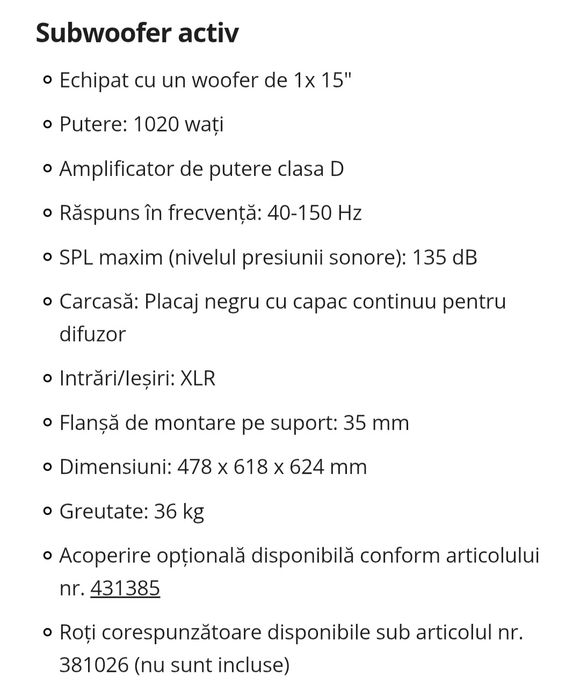 Vand subwoofer activ