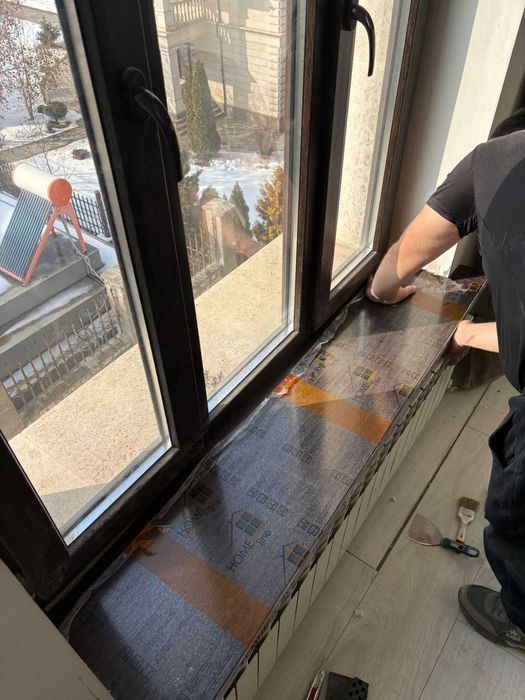 Подоконники с установкой.