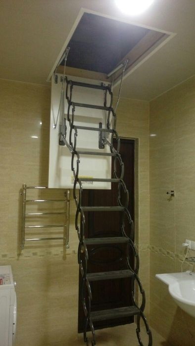 Чердачная лестница ost340 раскладная люк складная на чердак мансарду