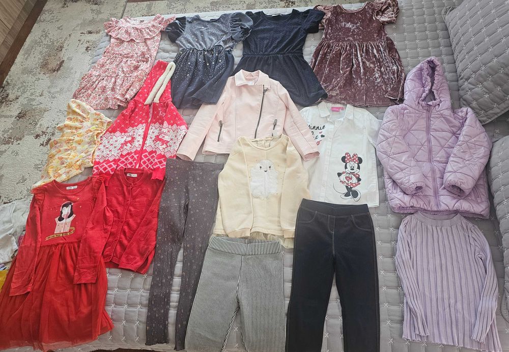 Голям лот от дрехи за момиче от 116 до 128р-р