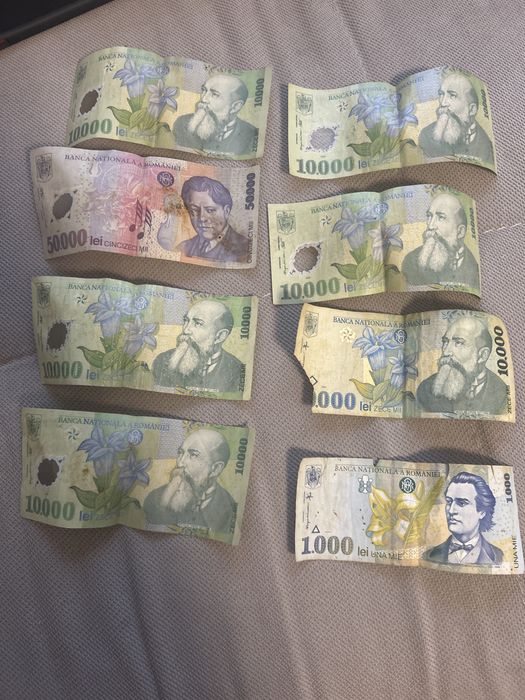Bancnote vechi românești – lot lei vechi (pentru colecționari / decor)