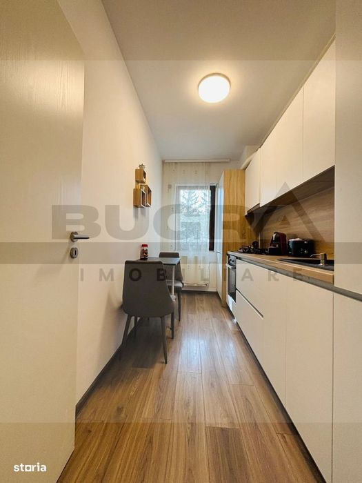 Apartament tip studio - finisat, mobilat, parcare, terasa, Luminia