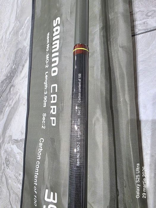 SET 3 Lansete CRAP din carbon Saimino MO2 3,90m din 2 tronsoane 4 lbs