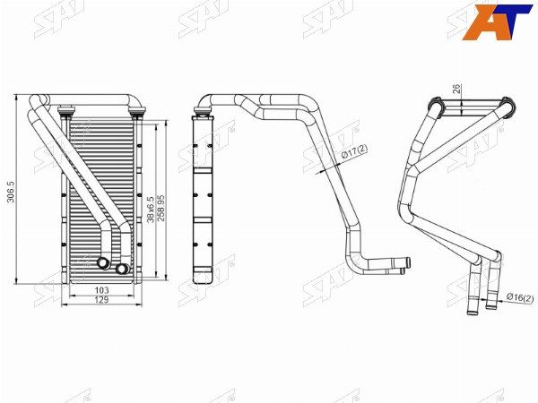 Радиатор отопителя салона Subaru Forester