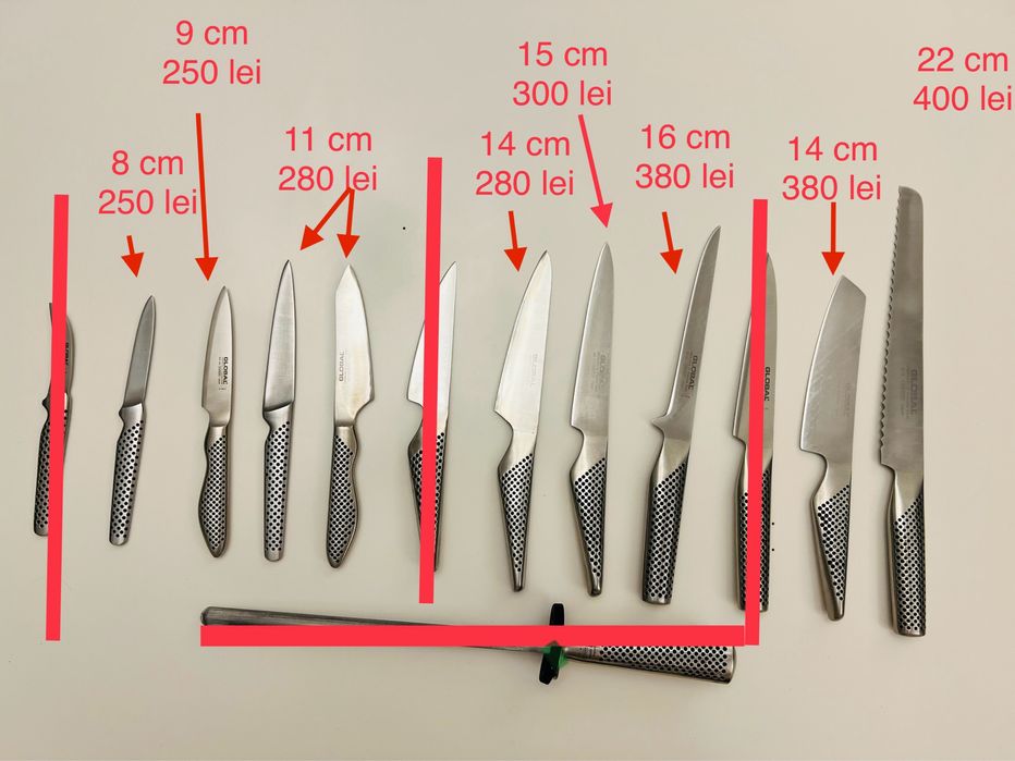 Set cutite japoneze - Zwilling Miyabi, Kai Shun, Global, Kramer