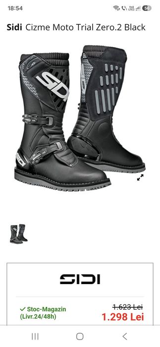 Cizme Moto Sidi Trial Zero 2 Black
