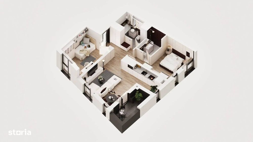Apartament 3 camere Nou , Via Carmina, de la dezvoltator avans 5%