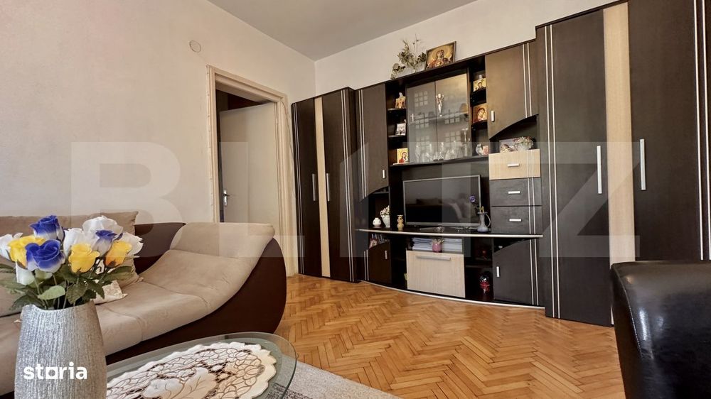 Apartament 2 camere, balcon deschis, mobilat si utilat, cu parcare