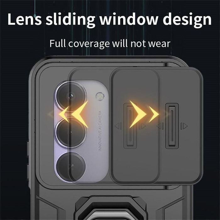 Удароустойчив кейс ringcase с капак за xiaomi redmi 15 4g