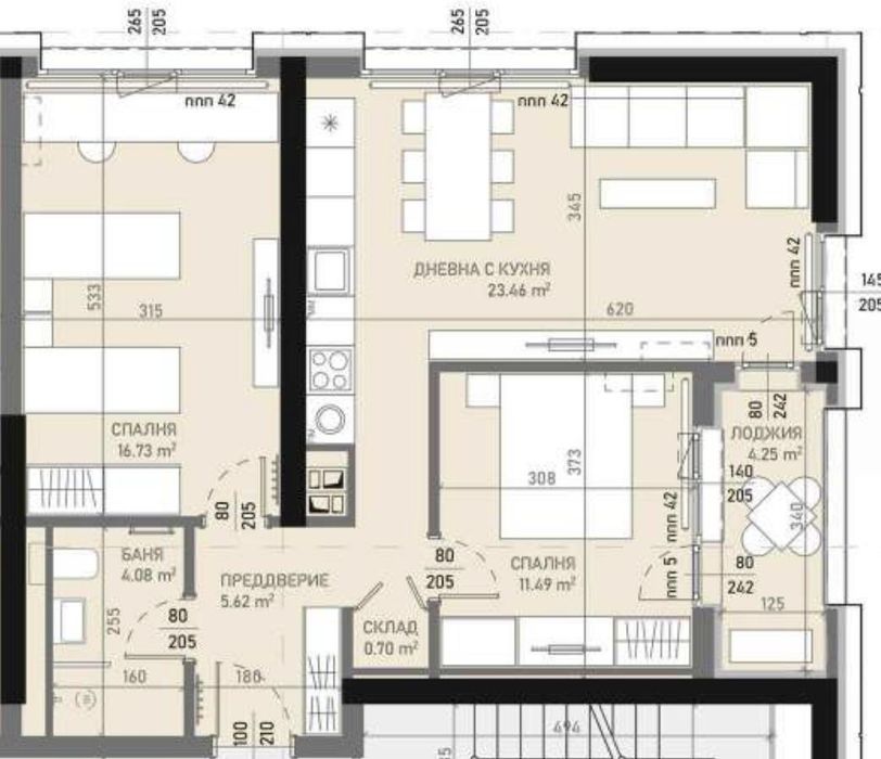 Тристаен,за продажба , ж.к. Банишора