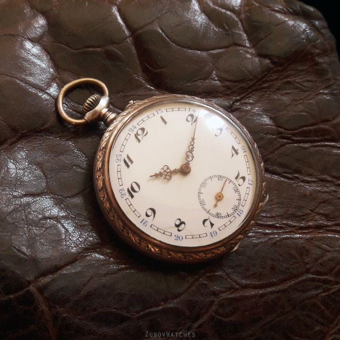 Старинные карманные часы серебро 0.800 проба, Швейцария, более 100 лет