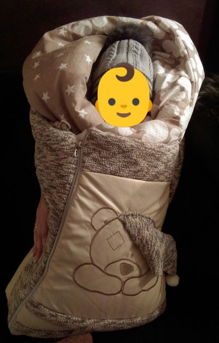 Зимний прогулочный конверт-комбинезон для малыша