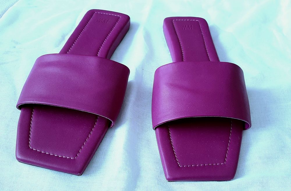 Чехли H&M , фуксия, 39 номер