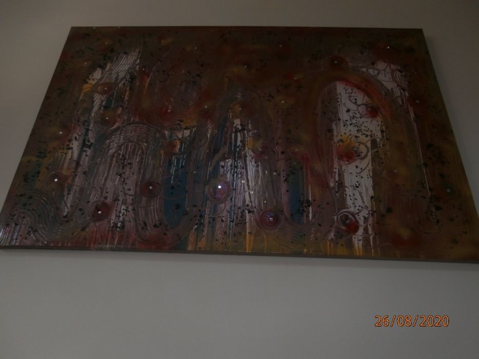 UNICAT-Tablou abstract 3 D  "EXPANSIONE "-compozitie,medii mixte