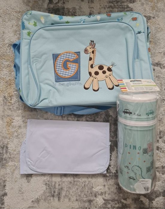 Set bebe, geanta carut, geanta termoizolanta si aleza