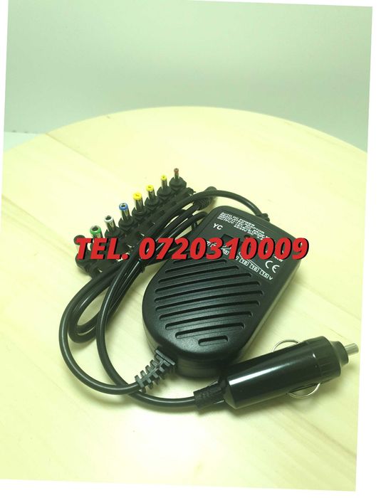 Incarcator Auto Universal Pentru Laptop80w Alimentare 12vcu 8 Cone