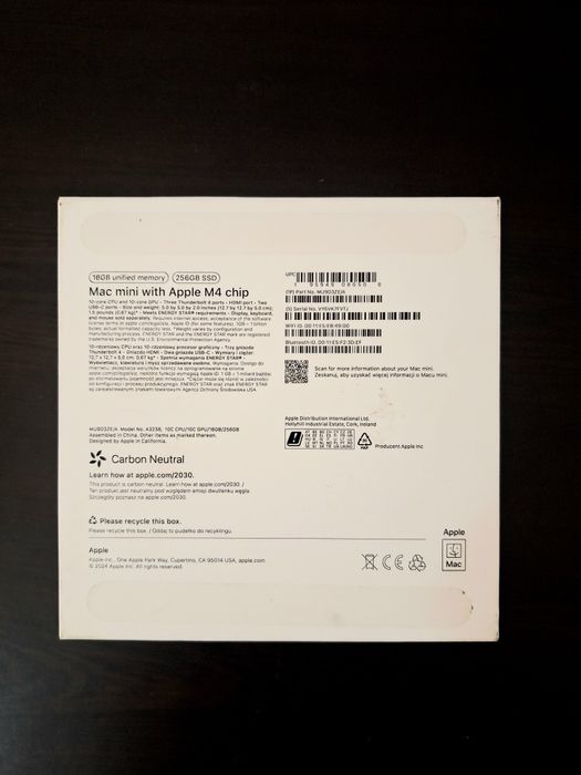 Mac mini M4 – 16GB RAM / 256GB SSD