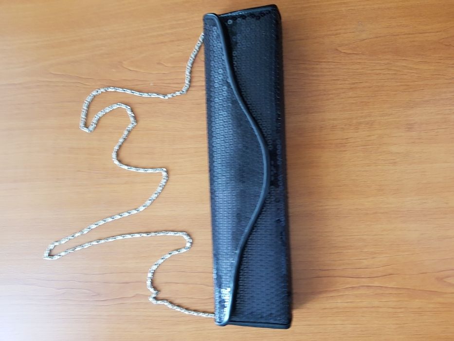 Geanta plic neagra cu paiete