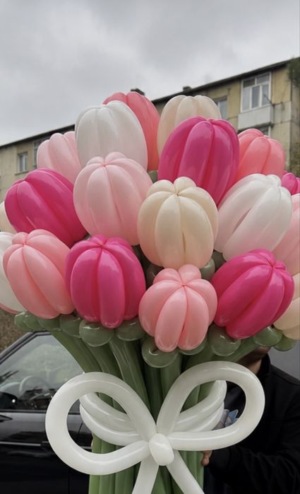 Цветы из шаров. Воздушные букеты