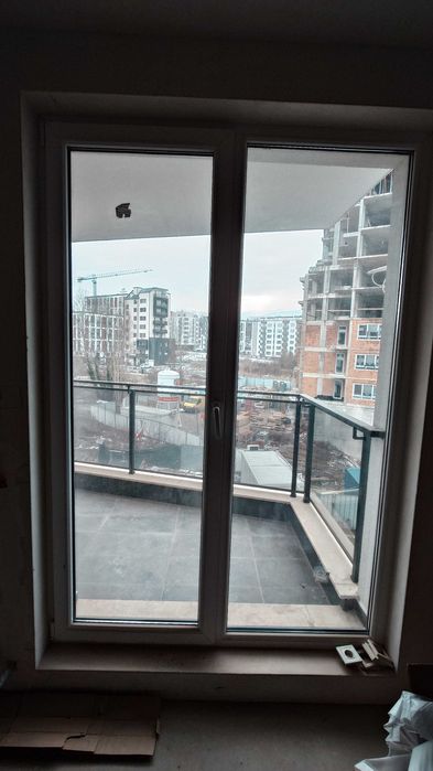 PVC дограма Aluplast – врата + статична част