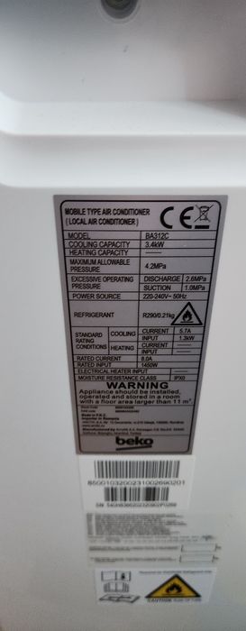 Aer conditionat portabil Beko