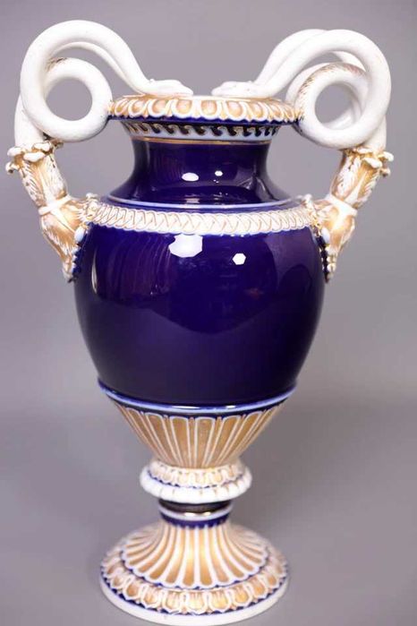 Meissen Майсен голяма кобалтово синя ваза 39см 1во качество 1930г.