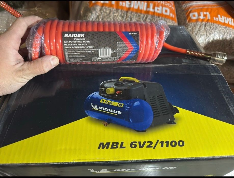 Компресор Мишелин 6л + маркуч