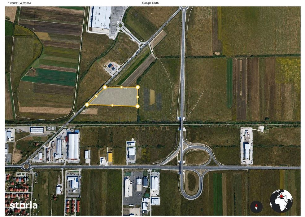 Teren cu  PUZ  Lidl  Ghiroda Aeroport cu  regim inaltime P+3E .