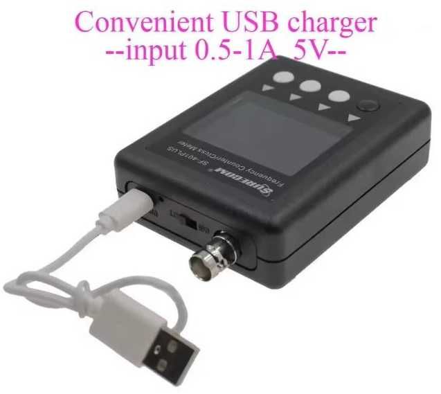 ШирокоСпектърен Честотомер Индикатор Сила Сигнал Измерва Радио Честота