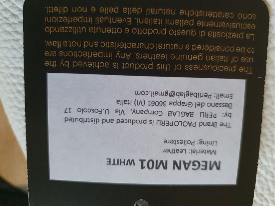 Нова чанта Paoloperli естествена кожа