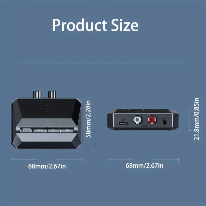 Беспроводной аудио-адаптер Bluetooth 5.3/Micro SD/USB