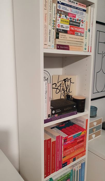 Biblioteca, BILLY, alb, 40x28x202 cm