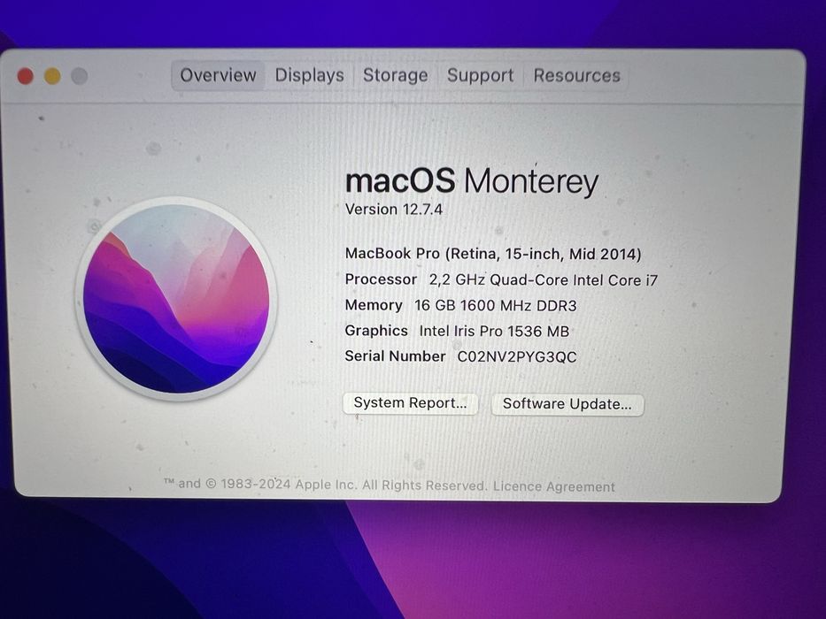 Macbook pro mid2014 I7