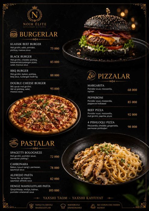 Vizitka Logo restoran fastfood uchun menyu va Grafik Dizayn Xizmatlari