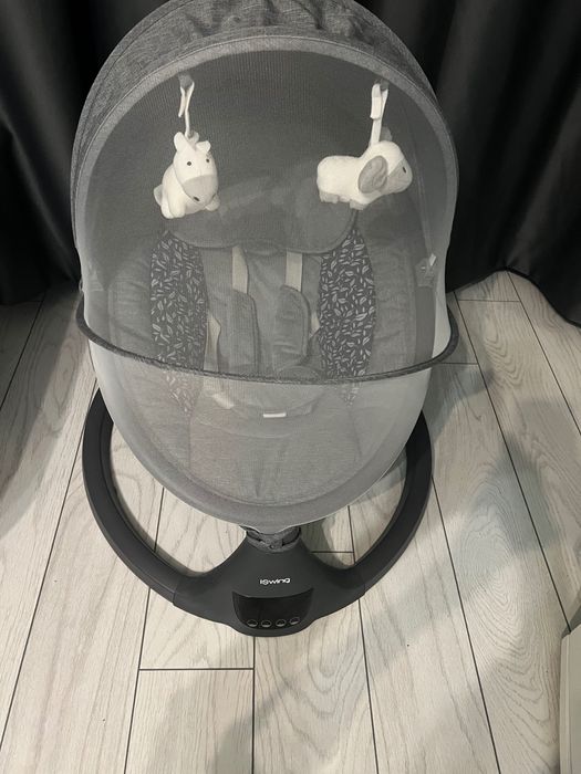 Електрическа бебешка люлка в сив цвят, 0-6 мес./до 9 кг.