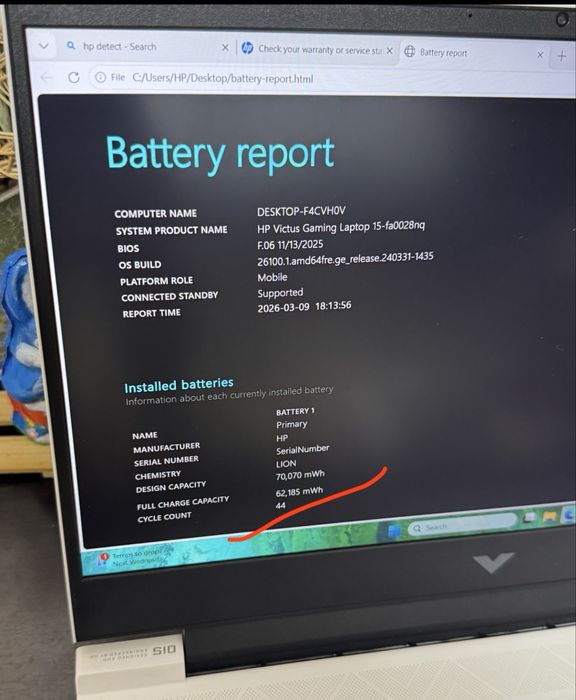 RTX 5060 NOU 44Cycluri incarcare i7-13620H se poate adauga pana la 64GB DDR5