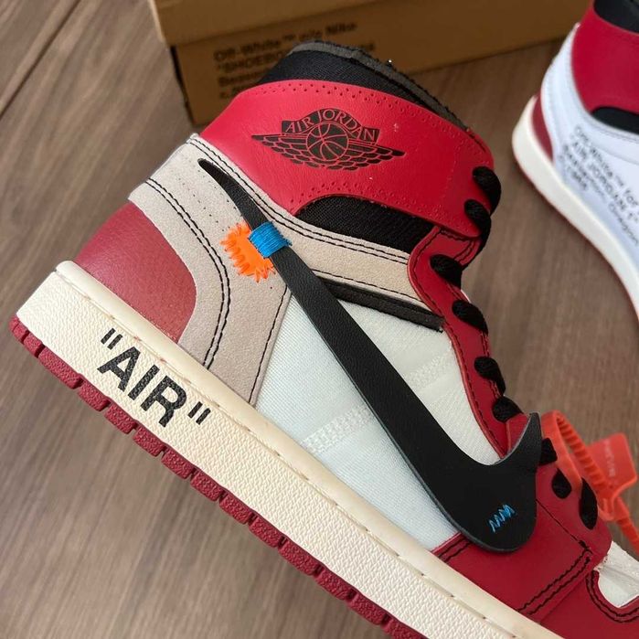 Adidasi Air Jordan 1 x Off White Chicago Premium