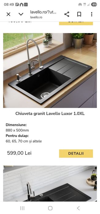 Chiuveta granit Lavello Luxor 1.0XL noua