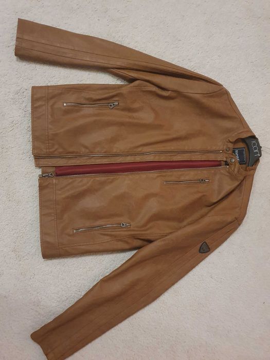 НАМАЛЕНИ НОВО кафяво  мъжко кожено яке M/L и още едно L