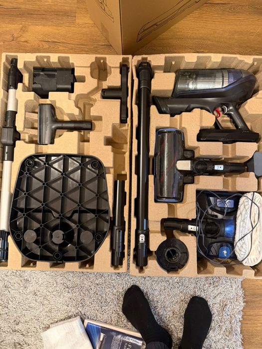 Aspirator vertical Rowenta X-Force Flex 14.60 Aqua cu mop