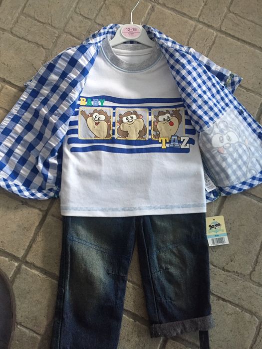 Set Tricou+Cămașă+pantalon 1-2 ani George Disney