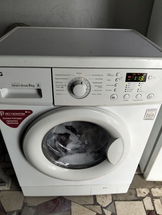 Лж на 6кгстиральная машина автомат работает стирает греет