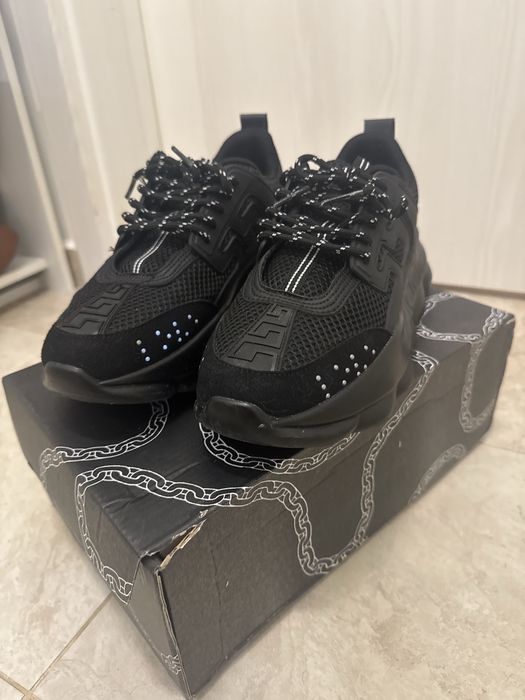 Adidasi Versace Chain Reaction negri marimea 42