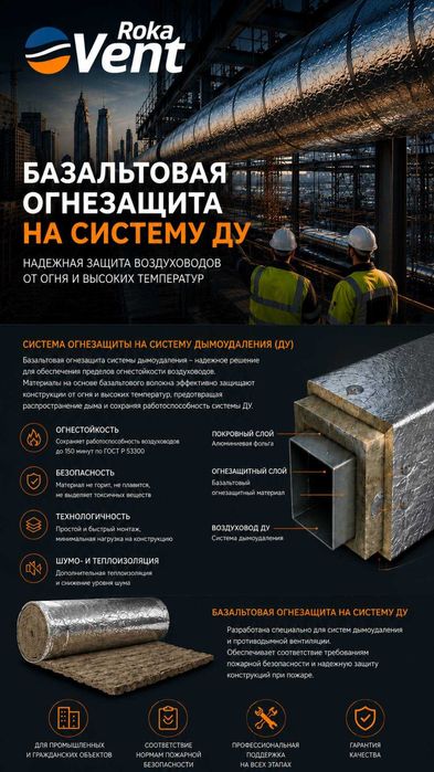 огнезащита базальтовая краска мбор дымоудаление воздуховод