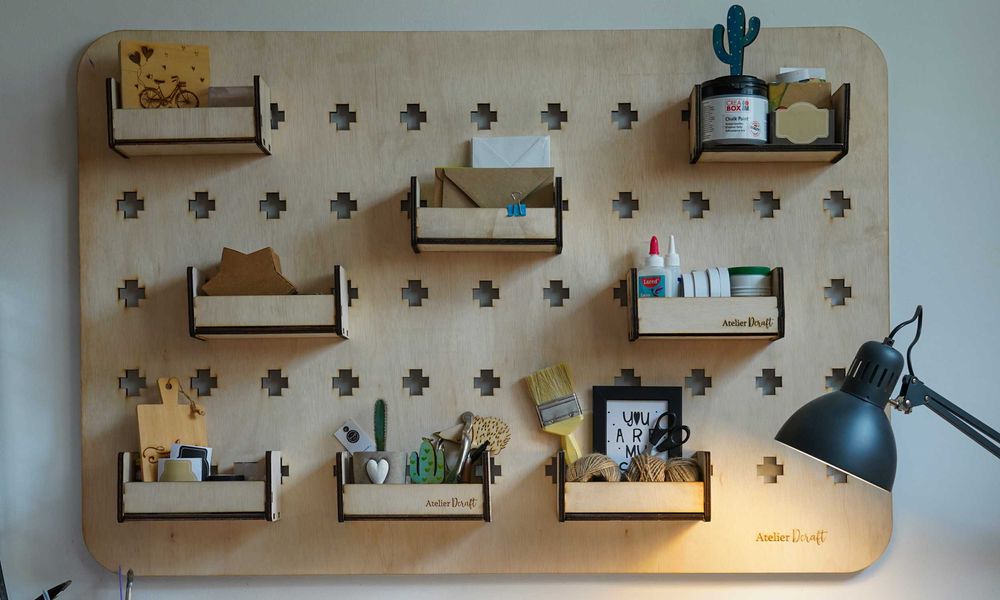 Дървен Органайзер за стена