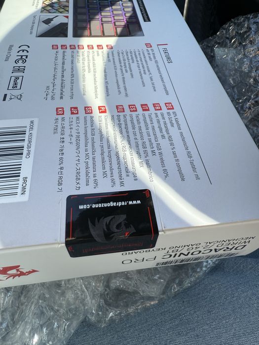 Tastatura wireless Redragon Draconic TKL PRO K530 Noua